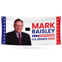 Mark Baisley For Colorado U.S. Senate Banner Sign, 13 oz Waterproof US Senate Election 2026, Democrate Vinyl Banner With Metal Grommets