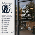 Custom Vinyl Storefront Decal: Business Logo, Text, Socials & QR Code