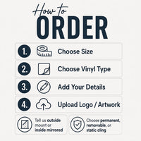 Custom Vinyl Storefront Decal: Business Logo, Text, Socials & QR Code