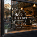 Custom Vinyl Storefront Decal: Business Logo, Text, Socials & QR Code
