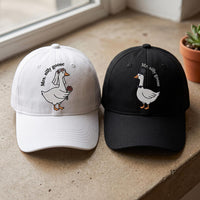 Personalized Mr and Mrs Silly Goose Embroidered Hat, Matching Bride Groom Caps, Bridal Party Cap, Funny Couple Gift, Wedding Party Favor