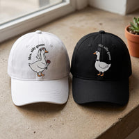 Personalized Mr and Mrs Silly Goose Embroidered Hat, Matching Bride Groom Caps, Bridal Party Cap, Funny Couple Gift, Wedding Party Favor