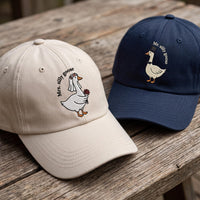 Personalized Mr and Mrs Silly Goose Embroidered Hat, Matching Bride Groom Caps, Bridal Party Cap, Funny Couple Gift, Wedding Party Favor