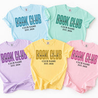 Personalized Book Club Friends Shirt, Custom Reading Circle Tee, Club Name and Est Year Design, Matching Reader Outfit, Gift for Readers
