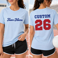 Personalized Team Name Shirt, Custom Player Name Number Tee, Sports Jersey Style T-Shirt, Game Day Outfit, Gift for Athlete, Front Back