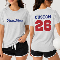 Personalized Team Name Shirt, Custom Player Name Number Tee, Sports Jersey Style T-Shirt, Game Day Outfit, Gift for Athlete, Front Back