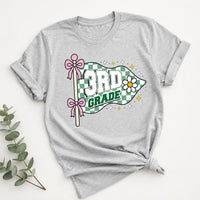 Personalized Grade Level Educator Shirt, Custom 1st 2nd 3rd 4th 5th Tee, Cute Teacher Pennant Tee, Back to School Outfit, Gift for Teacher
