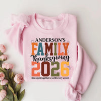 Personalized Thanksgiving Group Shirt, Custom Last Name Family Tee, Retro Fall Matching Outfit, Thanksgiving Day Top, Custom Family Gift