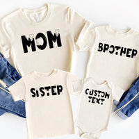 Personalized Halloween Family Shirts, Custom Name Matching Tees, Spooky Bone Lettering Tops, Family Costume Outfit, Halloween Gift