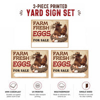 Personalized Egg Stand Yard Sign, Farm Fresh Eggs Lawn Sign, 3 Piece Chicken Arrow Set, Storefront Yard Display, Roadside Farm Decor