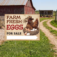 Personalized Egg Stand Yard Sign, Farm Fresh Eggs Lawn Sign, 3 Piece Chicken Arrow Set, Storefront Yard Display, Roadside Farm Decor