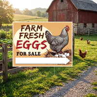 Personalized Egg Stand Yard Sign, Farm Fresh Eggs Lawn Sign, 3 Piece Chicken Arrow Set, Storefront Yard Display, Roadside Farm Decor
