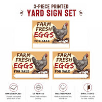 Personalized Egg Stand Yard Sign, Farm Fresh Eggs Lawn Sign, 3 Piece Chicken Arrow Set, Storefront Yard Display, Roadside Farm Decor