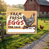 Personalized Egg Stand Yard Sign, Farm Fresh Eggs Lawn Sign, 3 Piece Chicken Arrow Set, Storefront Yard Display, Roadside Farm Decor