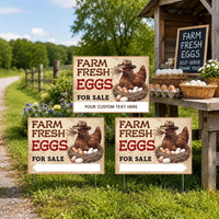 Personalized Egg Stand Yard Sign, Farm Fresh Eggs Lawn Sign, 3 Piece Chicken Arrow Set, Storefront Yard Display, Roadside Farm Decor