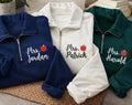 Personalized Teacher Embroidered Quarter Zip Sweatshirt, Custom Name Pullover, Classroom Workwear, Back to School Outfit, Teacher Gift