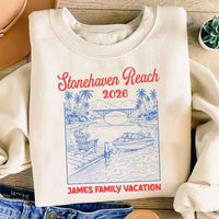 Personalized Family Lake Vacation Shirt, Custom Beach Trip Tee, Choose Your Lake Scene, Family Reunion Tee, Vacation Gift