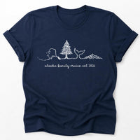 Personalized Alaska Family Cruise Shirt, Custom 2026 Vacation Tee, Whale Line Art, Matching Trip Outfit, Cruise Gift