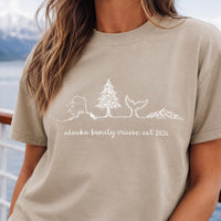 Personalized Alaska Family Cruise Shirt, Custom 2026 Vacation Tee, Whale Line Art, Matching Trip Outfit, Cruise Gift