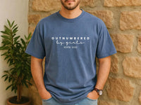 Personalized Outnumbered by Girls Shirt, Custom Since Year Father Tee, Funny Girl Dad T-Shirt, Dad of Daughters Outfit, Gift for Papa
