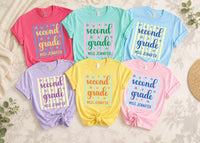 Personalized Second Grade Teacher Shirt, Custom Name Tee, Retro Grade Team Top, Back to School Outfit, Teacher Gift