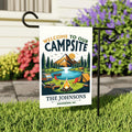 Personalized Campsite Garden Flag, 12x18 Inch Double Sided Yard Flag, Custom Family Decor, RV Camper Welcome Sign, Gift for Family
