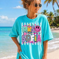 Personalized Teacher Name Shirt, Custom Mrs Name School Tee, Colorful Classroom Graphic, Back to School Outfit, Teacher Appreciation Gift