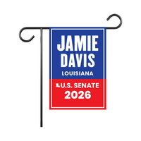 Jamie Davis For Louisiana Senate 2026 Garden Flag, Double Sided, 2026 Senate Flag, Elections Flag, Anti-Trump, Race Red White Blue Flag