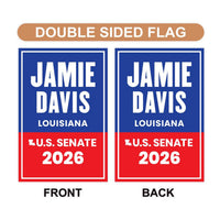 Jamie Davis For Louisiana Senate 2026 Garden Flag, Double Sided, 2026 Senate Flag, Elections Flag, Anti-Trump, Race Red White Blue Flag