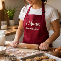 Custom Chef Embroidered Apron, Personalized Name and Title Cooking Apron, Full-Length Kitchen Apron, Custom Chef Apron, Culinary Gift