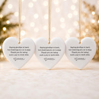 Personalized Farewell Ceramic Ornament, Custom Coworker Keepsake Ornament, Goodbye Quote Decor, New Job Gift, Coworker Farewell Gift