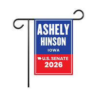 Ashley Hinson For Iowa Senate 2026 Garden Flag, Double Sided, 2026 Senate Flag, Elections Flag, Anti-Trump, Race Red White Blue Flag