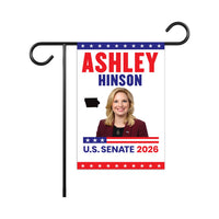 Ashley Hinson For Iowa Senate 2026 Garden Flag, Double Sided, 2026 Senate Flag, Elections Flag, Anti-Trump, Race Red White Blue Flag