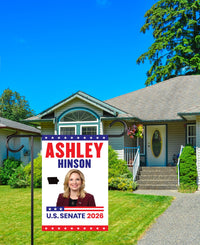 Ashley Hinson For Iowa Senate 2026 Garden Flag, Double Sided, 2026 Senate Flag, Elections Flag, Anti-Trump, Race Red White Blue Flag