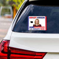 Ashley Hinson For Iowa Senate 2026 Vinyl Sticker, Vote Ashley Hinson Decal, Iowa Senate Elections 2026 Bumper Sticker, 6" x 4.5"