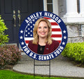 Ashley Hinson For Iowa Senate 2026 Yard Sign, Corrugated Plastic Senate Elections, Race Red White & Blue Yard Sign with Metal H-Stake