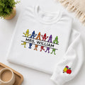 Personalized Teacher Embroidered Sweatshirt, Custom Name Hoodie, Crayon Character Shirt, Teacher Crewneck, Back to School Gift for Women