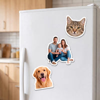 Custom Photo Cutout Magnet, Personalized Fridge Magnet, Family and Pet Picture Keepsake, Refrigerator Photo Decor, Family Keepsake Gift