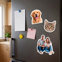 Custom Photo Cutout Magnet, Personalized Fridge Magnet, Family and Pet Picture Keepsake, Refrigerator Photo Decor, Family Keepsake Gift