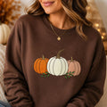 Fall Pumpkin Embroidered Sweatshirt, Autumn Pumpkin Hoodie, Neutral Harvest Shirt, Holiday Sweatshirt, Thanksgiving Fall Gift for Her