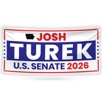 Josh Turek For Iowa U.S. Senate Banner Sign, 13 oz Waterproof US Senate Election 2026, Democrate Vinyl Banner With Metal Grommets