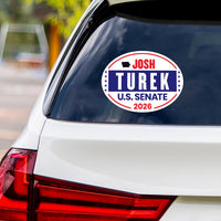 Josh Turek For Iowa Senate 2026 Vinyl Sticker, Vote Josh Turek Decal, Iowa Senate Elections 2026 Bumper Sticker, 6" x 4.5"