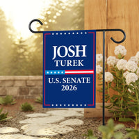 Josh Turek For Iowa Senate 2026 Garden Flag, Double Sided, 2026 Senate Flag, Elections Flag, Anti-Trump, Race Red White Blue Flag
