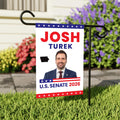 Josh Turek For Iowa Senate 2026 Garden Flag, Double Sided, 2026 Senate Flag, Elections Flag, Anti-Trump, Race Red White Blue Flag