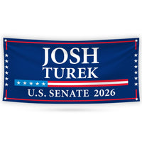 Josh Turek For Iowa U.S. Senate Banner Sign, 13 oz Waterproof US Senate Election 2026, Democrate Vinyl Banner With Metal Grommets