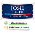 Josh Turek For Iowa U.S. Senate Banner Sign, 13 oz Waterproof US Senate Election 2026, Democrate Vinyl Banner With Metal Grommets