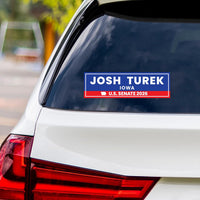 Josh Turek For Iowa Senate 2026 Vinyl Sticker, Vote Josh Turek Decal, Iowa Senate Elections 2026 Bumper Sticker, 10" x 3"