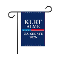 Kurt Alme For Montana Senate 2026 Garden Flag, Double Sided, 2026 Senate Flag, Elections Flag, Anti-Trump, Race Red White Blue Flag