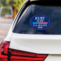 Kurt Alme For Montana Senate 2026 Vinyl Sticker, VoteKurt AlmeDecal, Montana Senate Elections 2026 Bumper Sticker, 6" x 4.5"