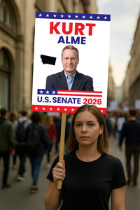 Kurt Alme For Montana Senate 2026 Election Sign, Anti-Trump, Political Campaign Sign, Senate Election 2026 Race Poster Sign